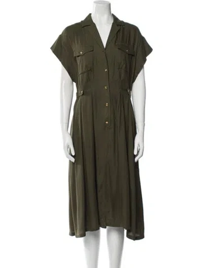 Pre-owned Celine Midi Length Dress In Green