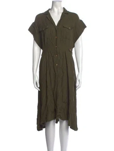 Pre-owned Celine Midi Length Dress In Green