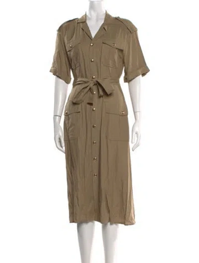 Pre-owned Celine Midi Length Dress In Neutrals