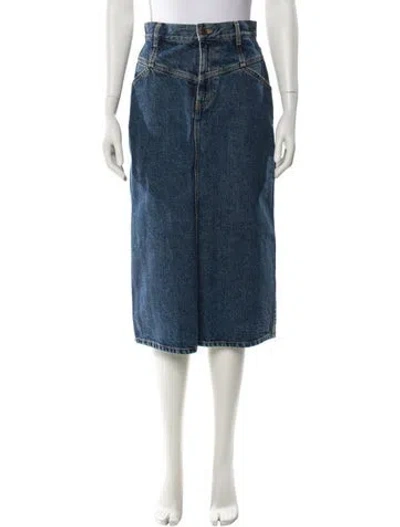 Pre-owned Celine Midi Length Skirt In Blue