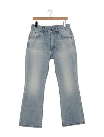 Pre-owned Celine Mid-rise Flared Jeans W/ Tags In Blue