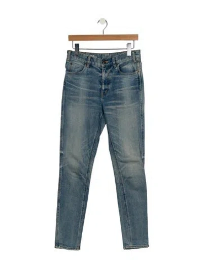 Pre-owned Celine Mid-rise Skinny Leg Jeans In Blue