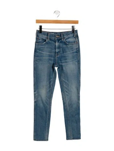 Pre-owned Celine Mid-rise Skinny Leg Jeans In Blue