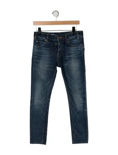 Pre-owned Celine Mid-rise Skinny Leg Jeans In Blue