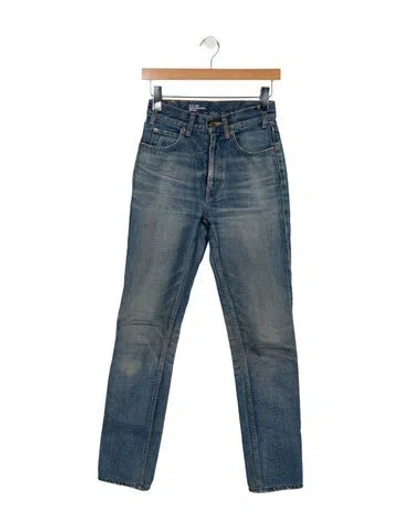 Pre-owned Celine Mid-rise Skinny Leg Jeans In Blue