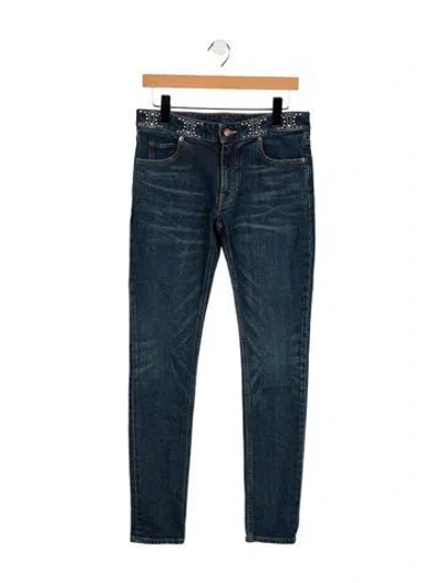 Pre-owned Celine Mid-rise Skinny Leg Jeans In Blue