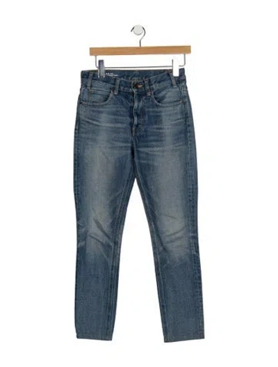 Pre-owned Celine Mid-rise Skinny Leg Jeans In Blue