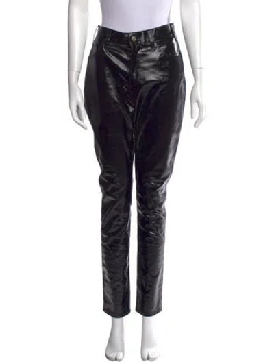 Pre-owned Celine Mid-rise Straight Leg Jeans In Black