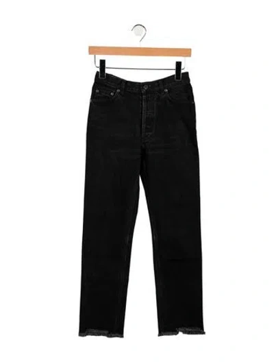 Pre-owned Celine Mid-rise Straight Leg Jeans In Black