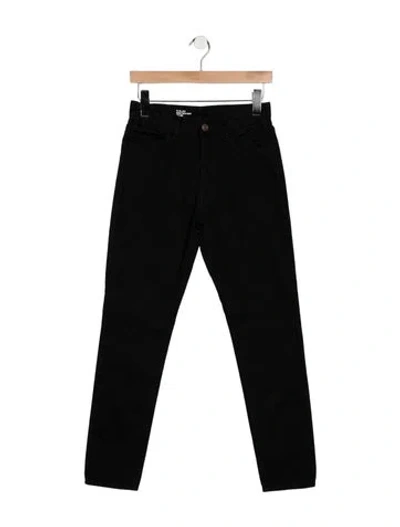 Pre-owned Celine Mid-rise Straight Leg Jeans In Black