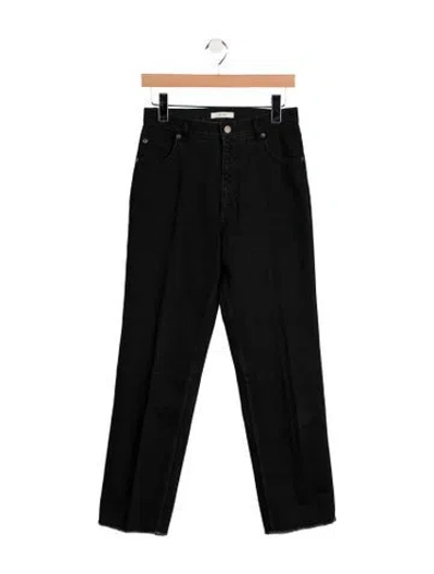 Pre-owned Celine Mid-rise Straight Leg Jeans In Black