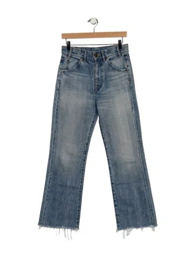 Pre-owned Celine Mid-rise Straight Leg Jeans In Blue
