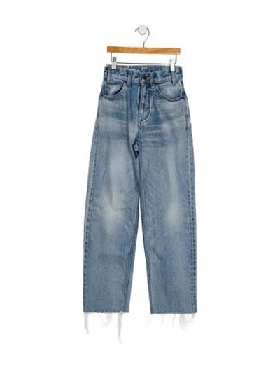 Pre-owned Celine Mid-rise Straight Leg Jeans In Blue