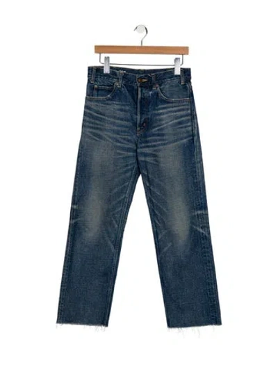 Pre-owned Celine Mid-rise Straight Leg Jeans In Blue