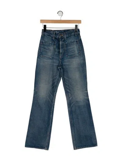Pre-owned Celine Mid-rise Straight Leg Jeans In Blue