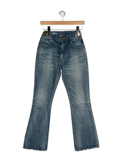 Pre-owned Celine Mid-rise Straight Leg Jeans In Blue