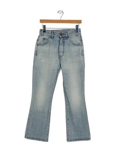 Pre-owned Celine Mid-rise Straight Leg Jeans In Blue