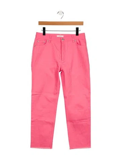 Pre-owned Celine Mid-rise Straight Leg Jeans In Pink