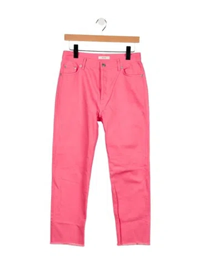 Pre-owned Celine Mid-rise Straight Leg Jeans In Pink