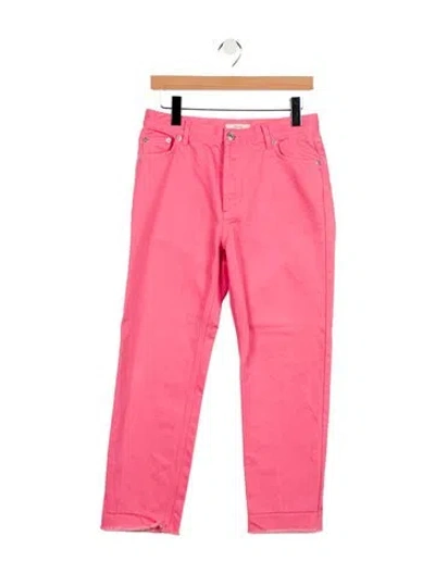 Pre-owned Celine Mid-rise Straight Leg Jeans In Pink