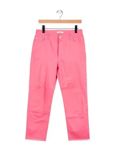 Pre-owned Celine Mid-rise Straight Leg Jeans In Pink