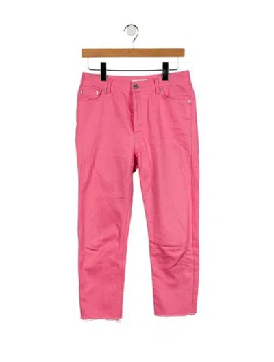 Pre-owned Celine Mid-rise Straight Leg Jeans In Pink