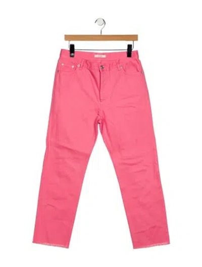 Pre-owned Celine Mid-rise Straight Leg Jeans In Pink