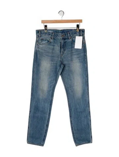 Pre-owned Celine Mid-rise Straight Leg Jeans W/ Tags In Blue