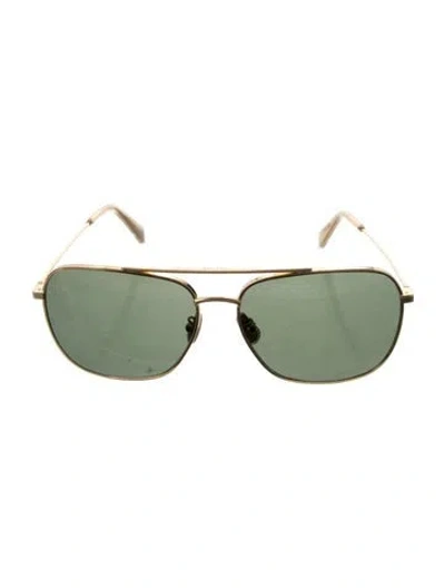 Pre-owned Celine Mineral Aviator Sunglasses In Gold