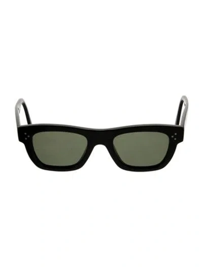 Pre-owned Celine Mineral Signature Logo Sunglasses In Black