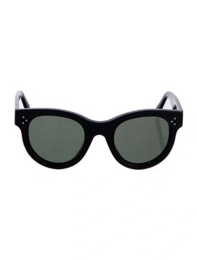 Pre-owned Celine Mineral Wayfarer Sunglasses In Black