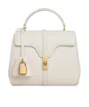 Celine Small 16 Bag In Satinated Calfskin In White