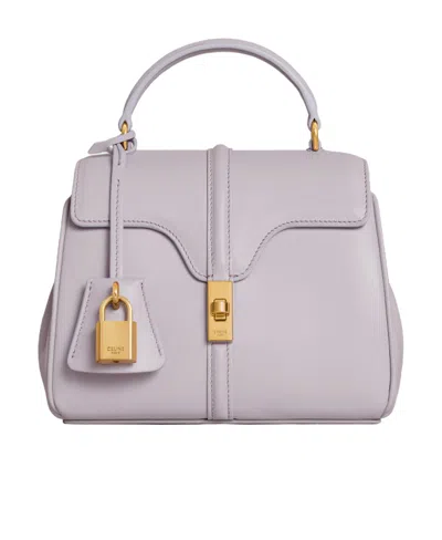 Celine Mini 16 Flip Shoulder Bag In Grey