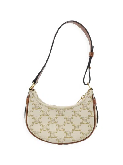 Celine Mini Ava Triomphe Shoulder Bag In Grey