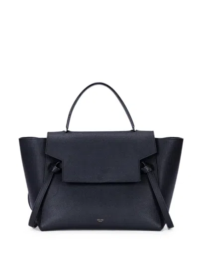 Celine Mini Belt Shoulder Bag In Blue