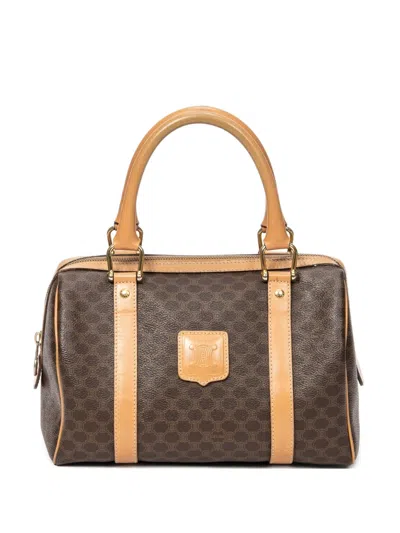 Pre-owned Celine Mini Boston Shoulder Bag In Brown