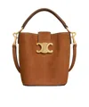 Celine Mini Bucket Louise In Nubuck In Brown