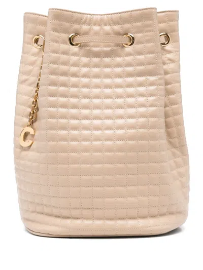 Pre-owned Celine Mini-c Quilted Backpack In Neutrals