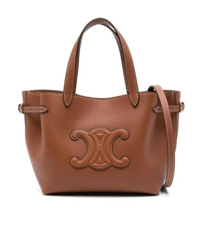Celine Mini Cabas Anais Cuir Triomphe In Grained Calfskin In Multicolor