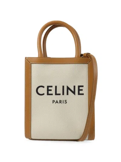 Pre-owned Celine Mini Cabas Vertical Tote Bag In Neutrals