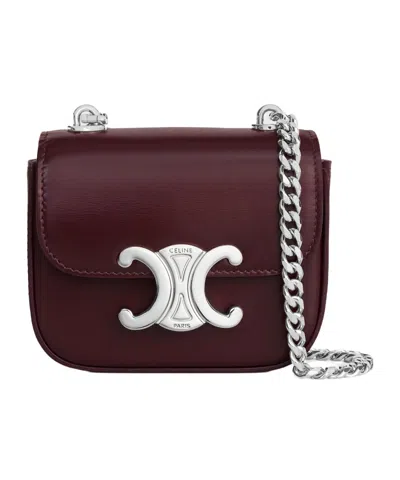 Celine Mini Chain Claude In Shiny Calfskin