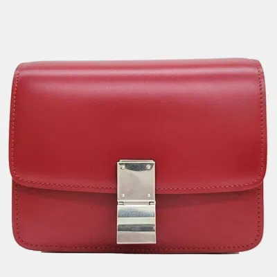 Pre-owned Celine Mini Classic Box Bag In Red
