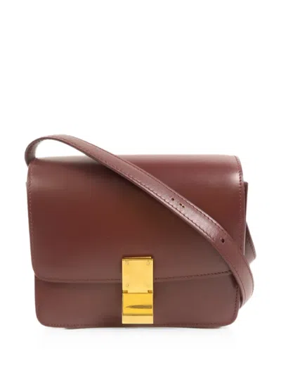 Pre-owned Celine Mini Classic Box Crossbody Bag In Red