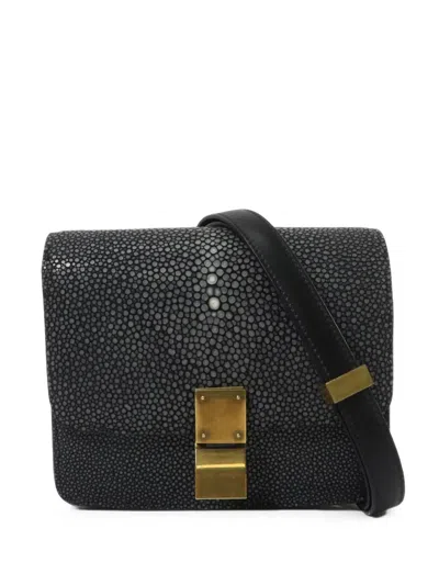 Pre-owned Celine Mini Classic Box Shoulder Bag In Black