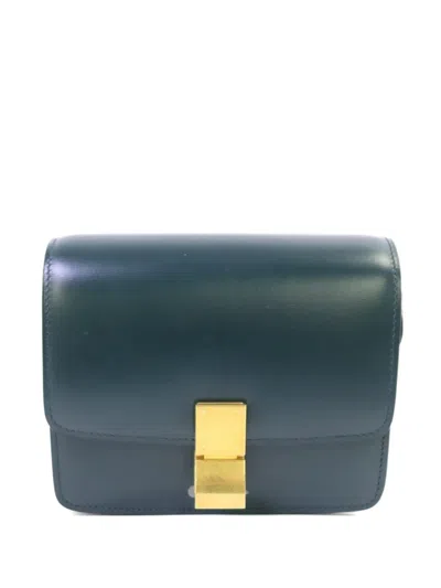 Pre-owned Celine Mini Classic Box Shoulder Bag In Green