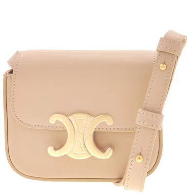 Celine Mini Claude In Shiny Calfskin In Gold