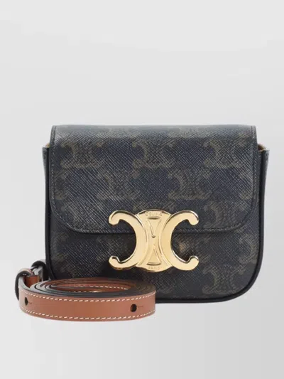 Celine Mini Claude Purse Adjustable Strap In Black