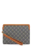Celine Mini Clutch With Elegant Diamond Pattern In Blue