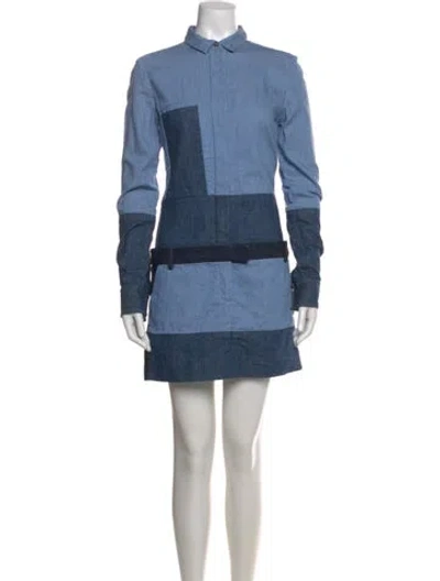 Pre-owned Celine Mini Dress In Blue