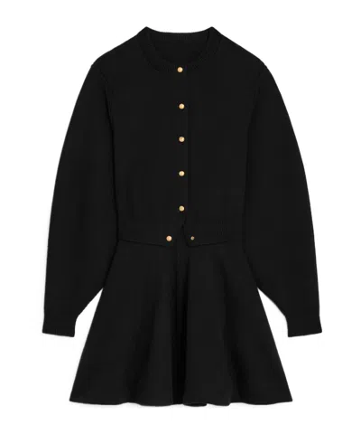 Celine Mini Dress In Wool In Black
